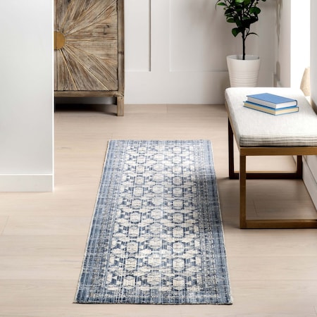 Nuloom Chaya Geometric Machine Washable Indoor/Outdoor Area Rug 2ft x 8ft ECAT05A-208